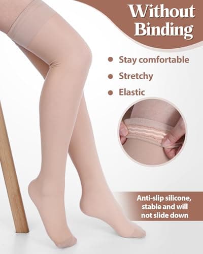 Women's Fleece Lined Knee High Socks for Cold Weather