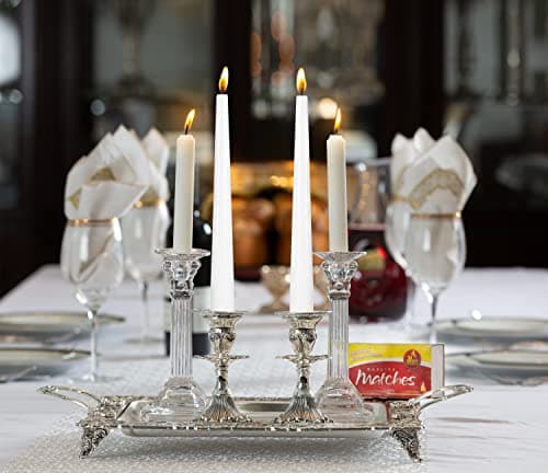 Passover Seder Candles - 8 Hour Burn Time - European Made - Pack of 4 Taper Candles
