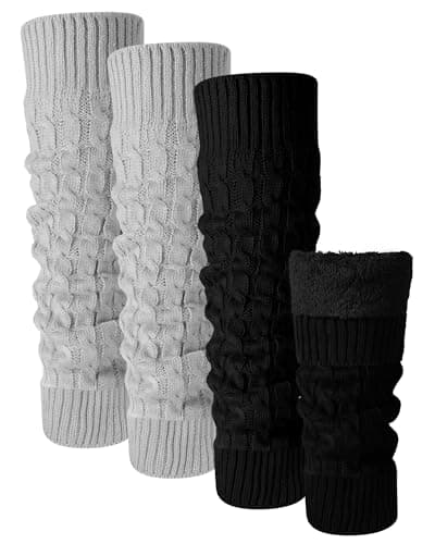 Winter Fleece Lined Leg Warmers for Women - Skating/Walking
