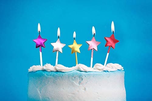 10 Cute Heart & Star Birthday Candles for Party and Wedding Cake Decoration Supplies