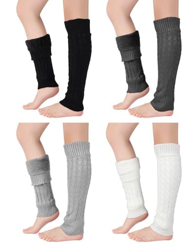 Winter Fleece Lined Leg Warmer for Women: Double Layer Skating Warmth