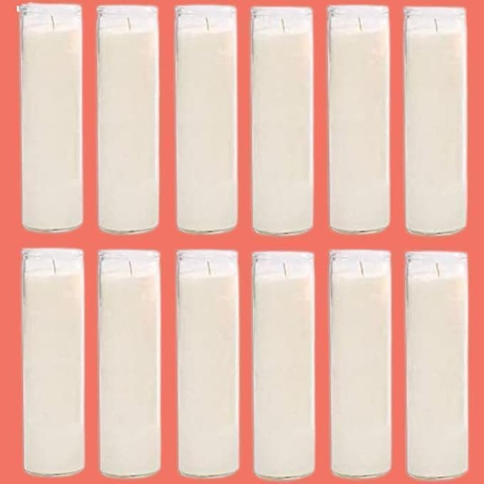 Aspen Brands Classic White Devotional Candles, Set of 6, 8-INCHES Tall