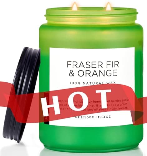Soy Amber & Sandalwood Candle 19.4oz, 110hr Long Lasting Housewarming Gift