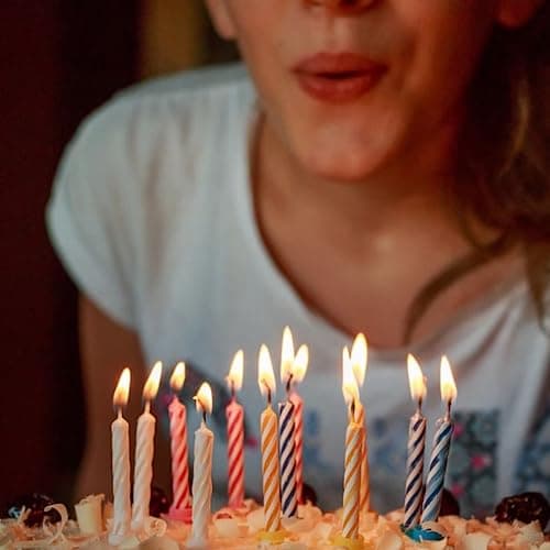 50 Pack Colorful Spiral Birthday Candles - Perfect for Cakes & Cupcakes