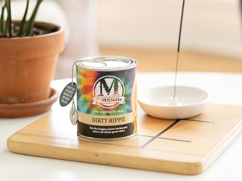 Eco Candle Co. Mandle Soy Candle - Dirty Hippie, 15 oz, 100% Soy Wax