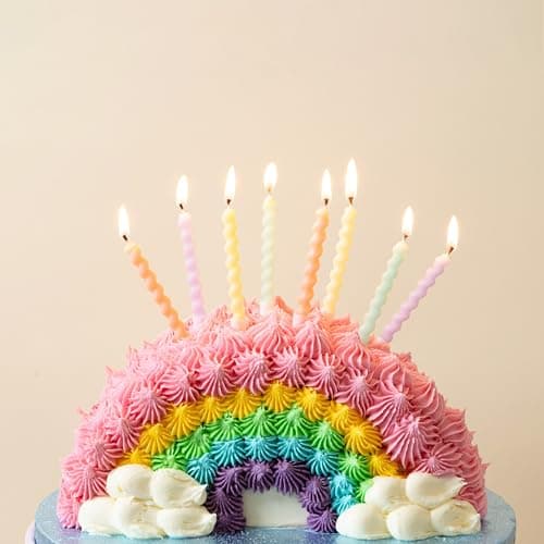 Pastel Birthday Candles - Colorful Decorations for Birthdays, Parties & Showers - 8 Pack
