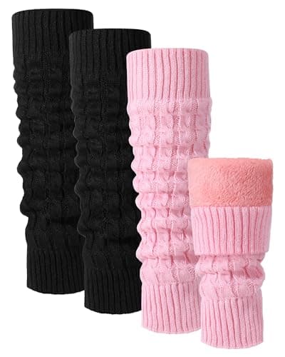 Winter Fleece Lined Leg Warmers for Women - Skating/Walking