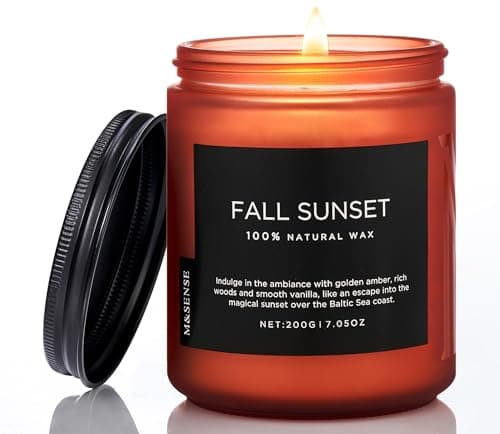 Soy Amber & Sandalwood Candle 19.4oz, 110hr Long Lasting Housewarming Gift