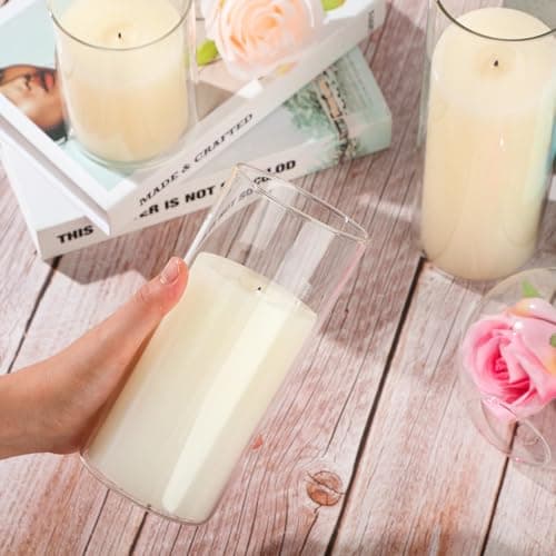 Shihanee 36 Piece Pillar Candle and Glass Vase Set for Wedding Centerpieces