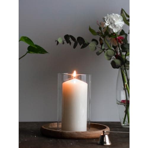 Large White Pillar Candle Set of 3