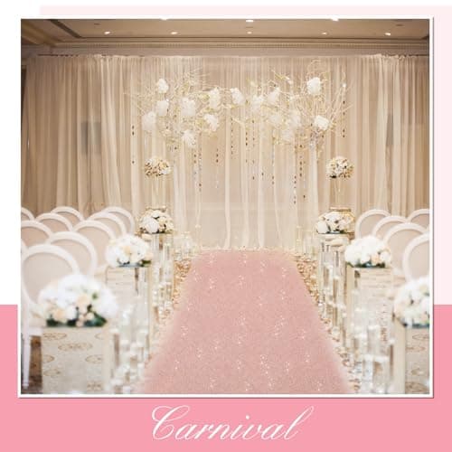 Premium Sequin Aisle Runner for Weddings(Rose Gold, 2 x 15 ft)