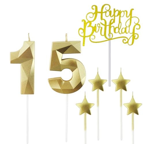 Personalized 3D Diamond Shaped Birthday Candles