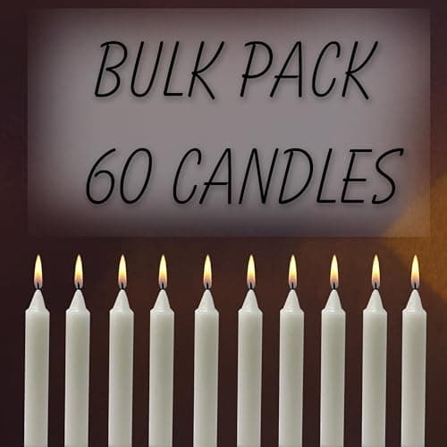 Israel Made Kosher Shabbat Dinner Candles - Unscented, Dripless, 6 HourBurn Time