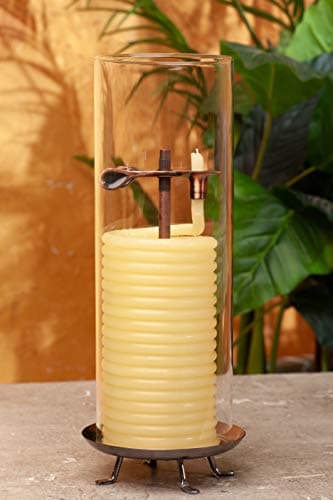 Eco-Friendly 80-Hour Natural Beeswax Candle, Cotton Wick, Yellow