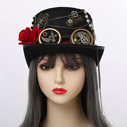 BLESSUME Steampunk Top Hat for Halloween Party