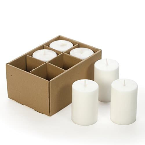 Hosley White Unscented 2x3 High Pillar Candles, Set of 6 O4