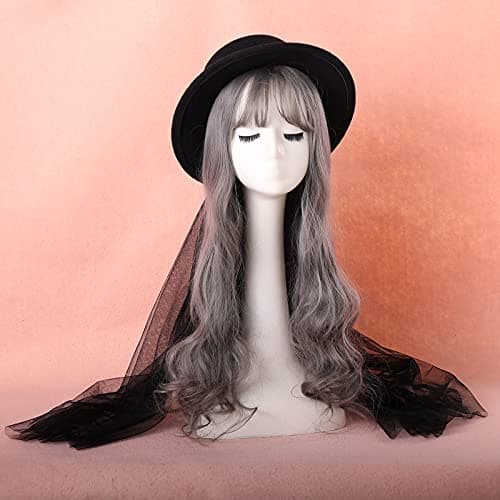 COSDREAMER Black & White Gothic Steampunk Top Hat for Party
