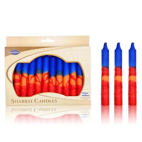 Safed 12-Pack Harmony Violet Shabbat Candles - Dripless & Traditional (SC-SHHR-V)
