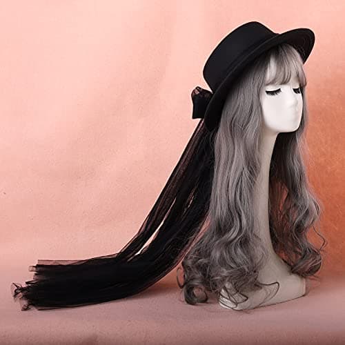 COSDREAMER Black & White Gothic Steampunk Top Hat for Party
