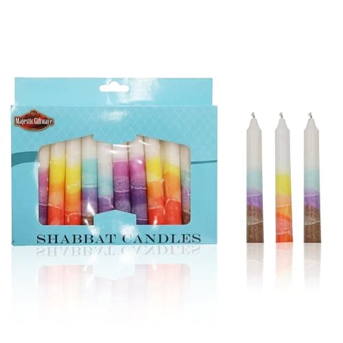 Safed 12-Pack Harmony Violet Shabbat Candles - Dripless & Traditional (SC-SHHR-V)