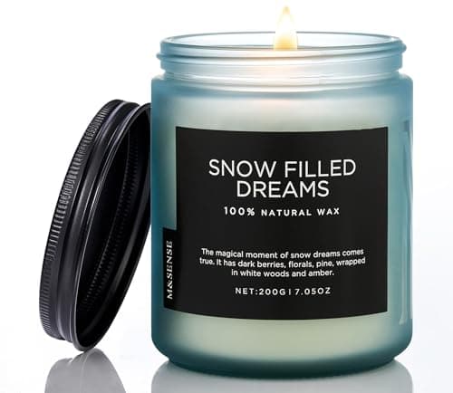 Soy Amber & Sandalwood Candle 19.4oz, 110hr Long Lasting Housewarming Gift