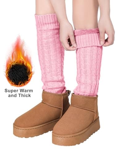 Winter Fleece Lined Leg Warmers for Women - Skating/Walking