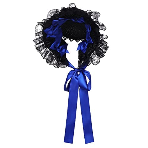 COSDREAMER Lace Flowers Victorian Bonnets for Girls & Women