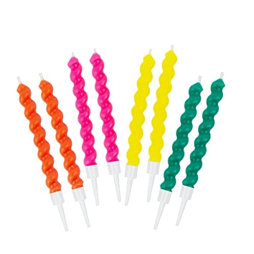 Pastel Birthday Candles - Colorful Decorations for Birthdays, Parties & Showers - 8 Pack