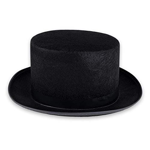 Deluxe Black Magician Butler Formal Costume Top Hat