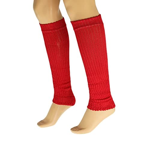 American-Made AWS Women's Retro Knitted Cotton Leg Warmers Soft & Stretchy