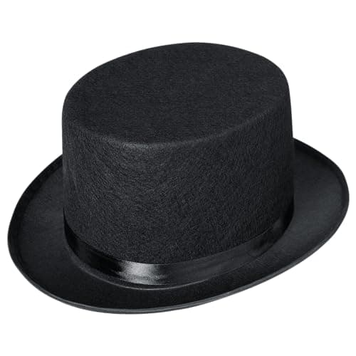 Spooktacular Creations Deluxe Black Magician Top Hat for Adults, Kids & Halloween