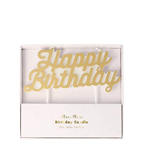 Meri Meri Unscented Happy Birthday Text Candles (Pack of 1)