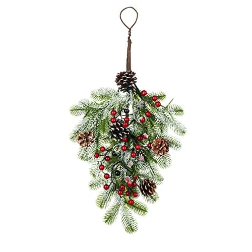Artificial Christmas Teardrop Swag for Pine Branches and Door Décor