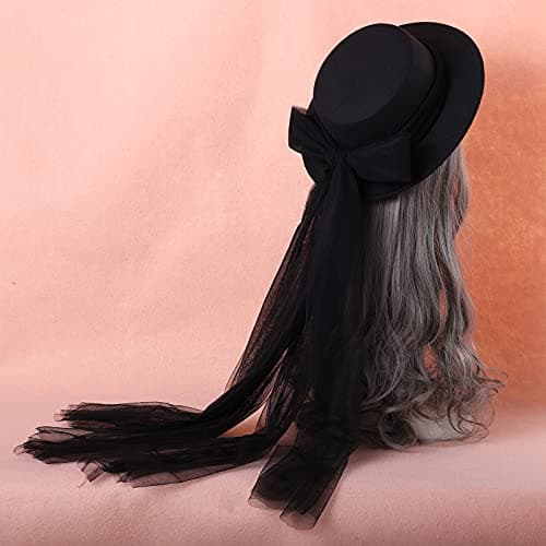 COSDREAMER Black & White Gothic Steampunk Top Hat for Party