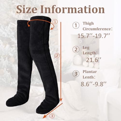 Zsedrut Winter Warm Over Knee Long Socks for Women Sleeping Leg Warmers