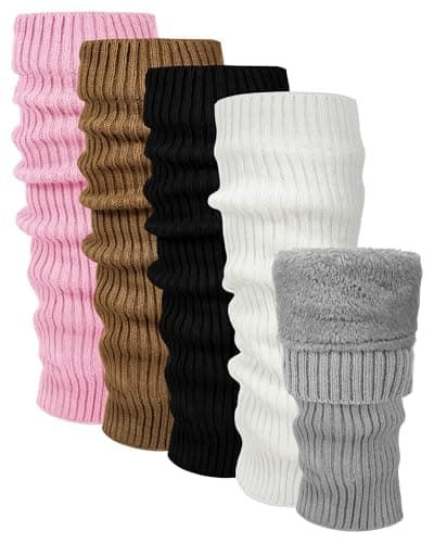 Women's Fleece Lined Leg Warmers for Winter Skating and Daily Wear