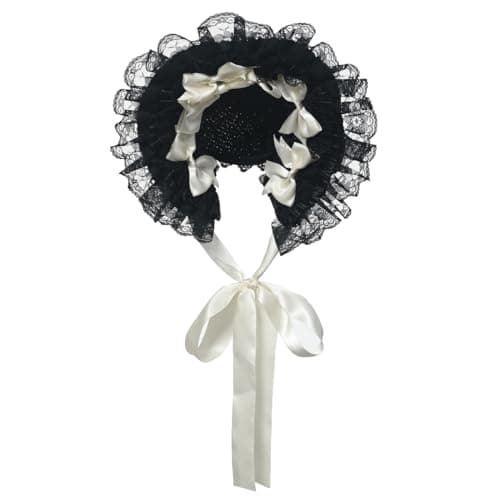 COSDREAMER Lace Flowers Victorian Bonnets for Girls & Women