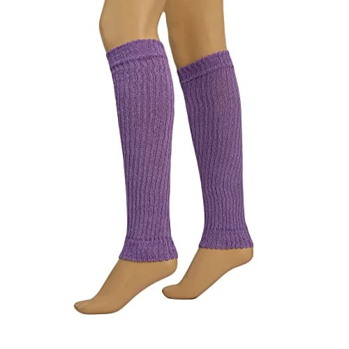 American-Made AWS Women's Retro Knitted Cotton Leg Warmers Soft & Stretchy