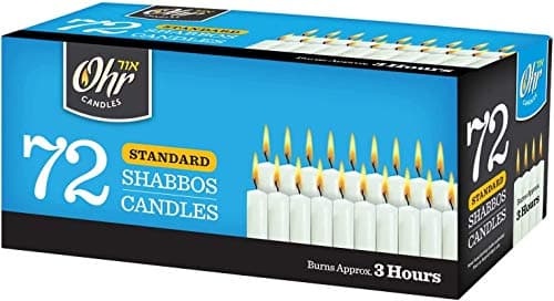 Ner Mitzvah Shabbat Candles - Traditional Shabbos Candles - 3 Hr. - 72 Ct.

Refined Title: Traditional Shabbos Candles - 3 Hr. - 72 Ct.
