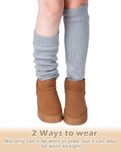 Women's Fleece Lined Leg Warmers for Winter Skating and Daily Wear