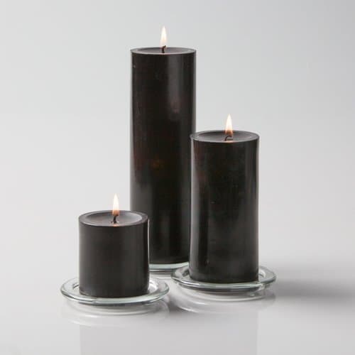 36 Black Pillar Candles for Richland Customers