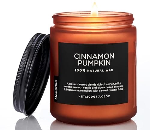 Soy Amber & Sandalwood Candle 19.4oz, 110hr Long Lasting Housewarming Gift