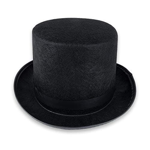 Deluxe Black Magician Butler Formal Costume Top Hat