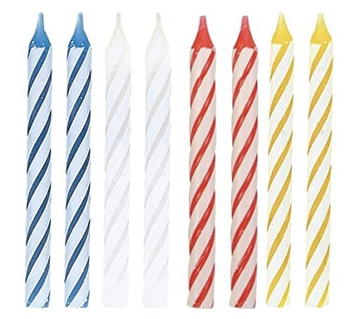 Kole Imports Relighting Birthday Candles - Colorful & Sparkling for Parties - 24 Count x 2 Pack
