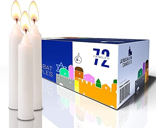 Shabbat Candles - 3 Hour - 1-Pack x 72 Count