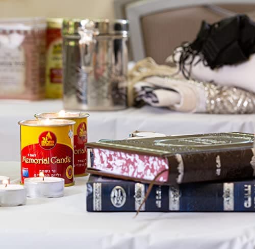 Ner Mitzvah 1 Day Yartzeit Candle, 6 Pack, 24 Hour Kosher Tin Cup Holder