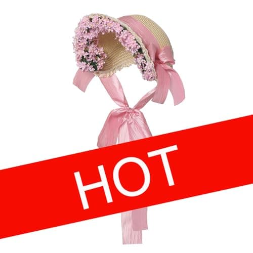 COSDREAMER Victorian Style Sun Hat for Women and Girls
