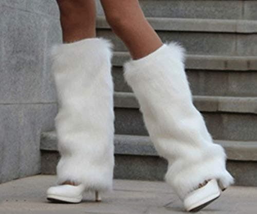 HiMeiping Cozy Faux Fur Leg Warmer Boot Cuff Cover