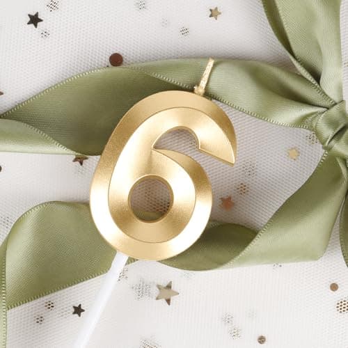 BEAN LIEVE Number Birthday Candles (Champagne Gold)