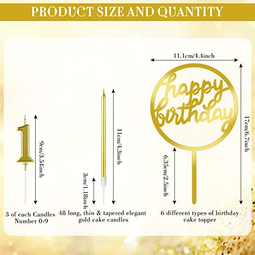 Simplified Birthday Candle Set for Wedding Party